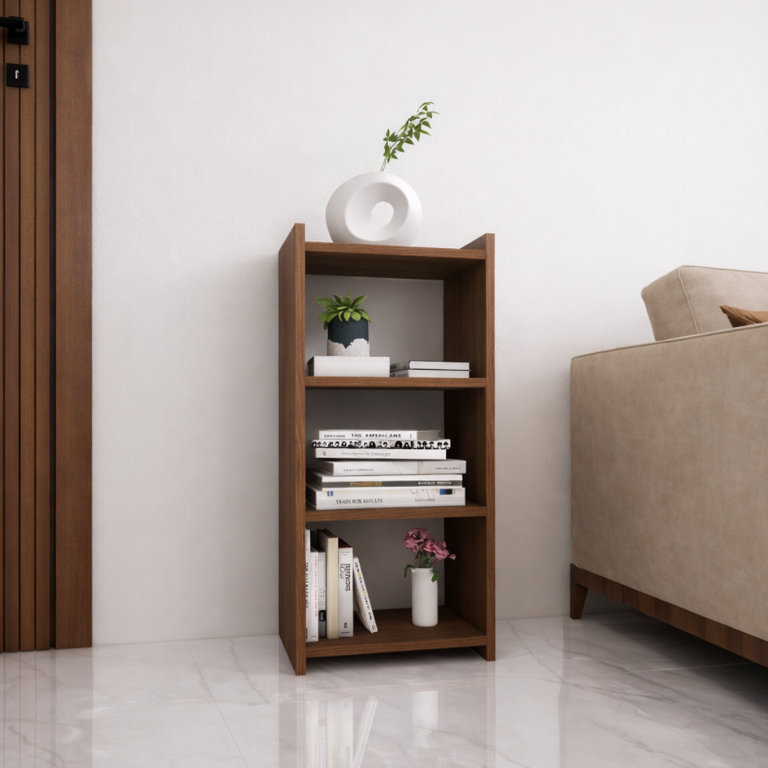 Book Rack · 3-tier — Walnut finish
