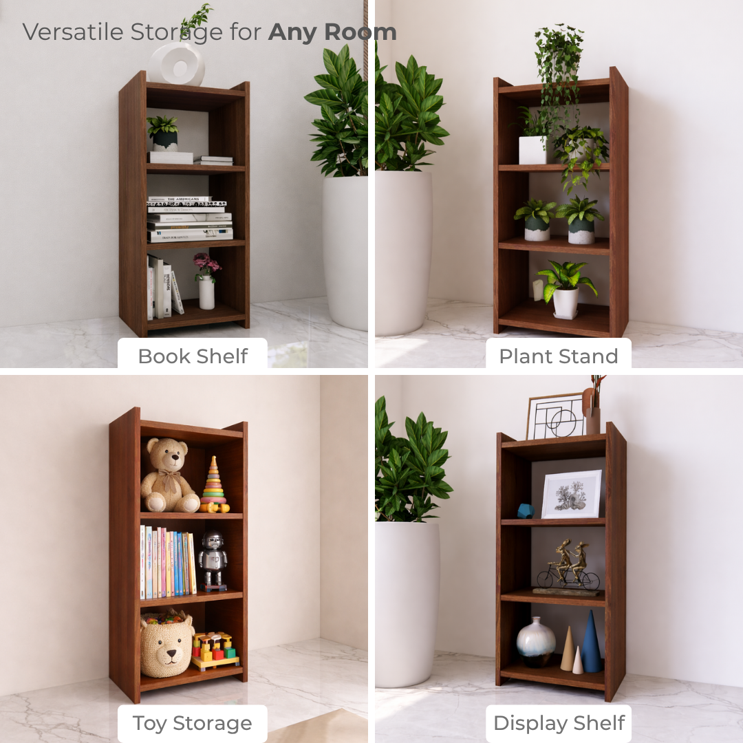 Book Rack · 3-tier — Walnut finish