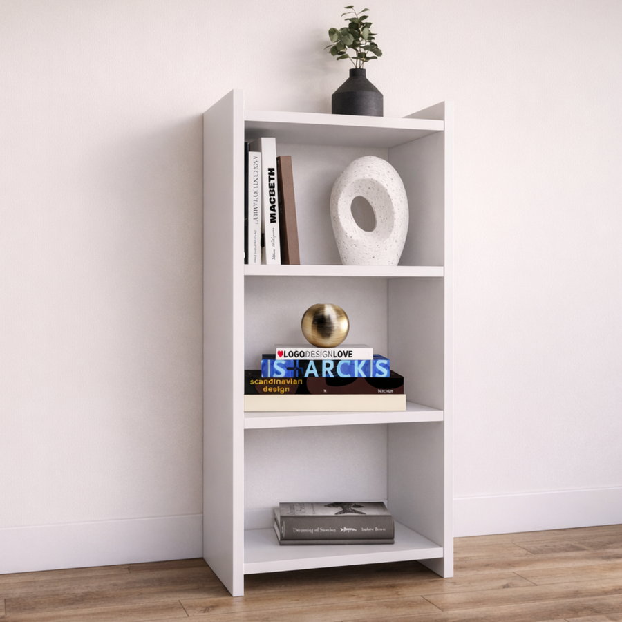 Book Rack · 3-tier — White finish