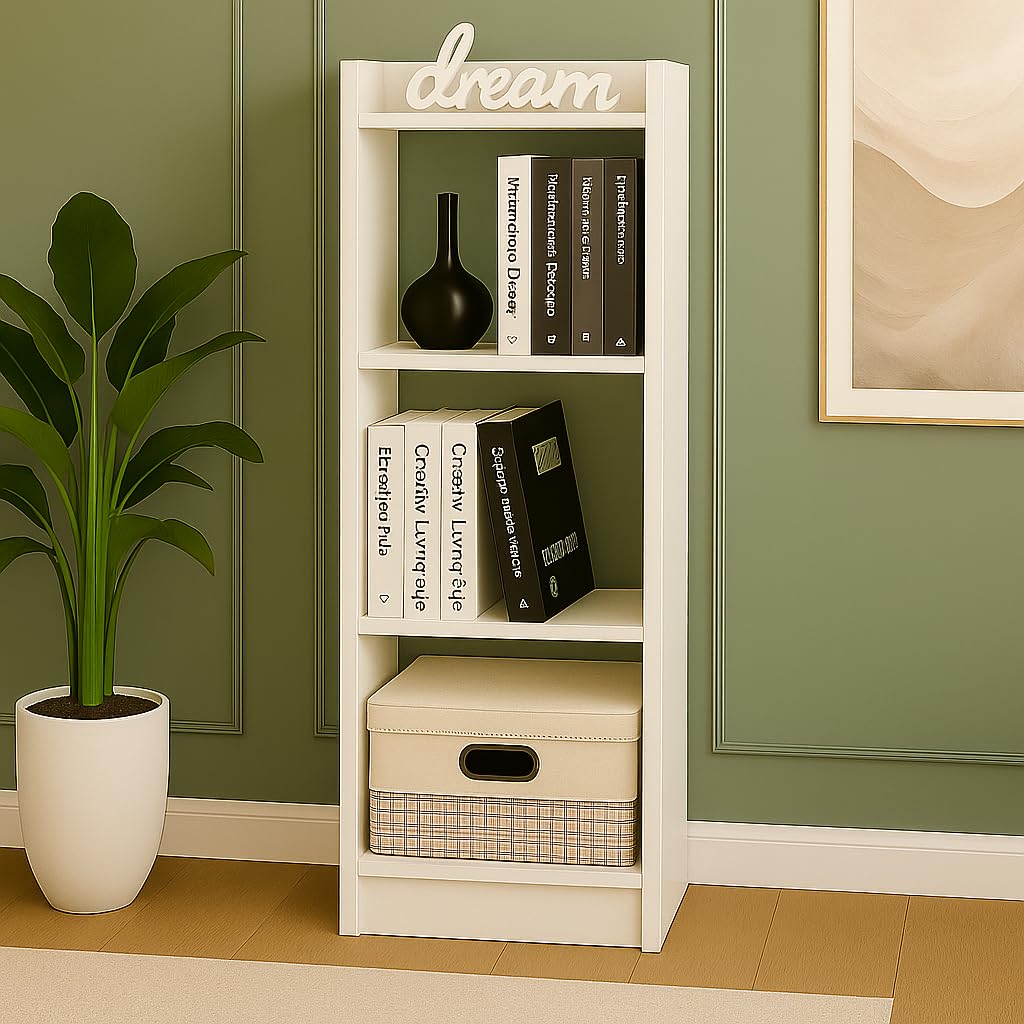 Book Rack · 3-tier — White finish