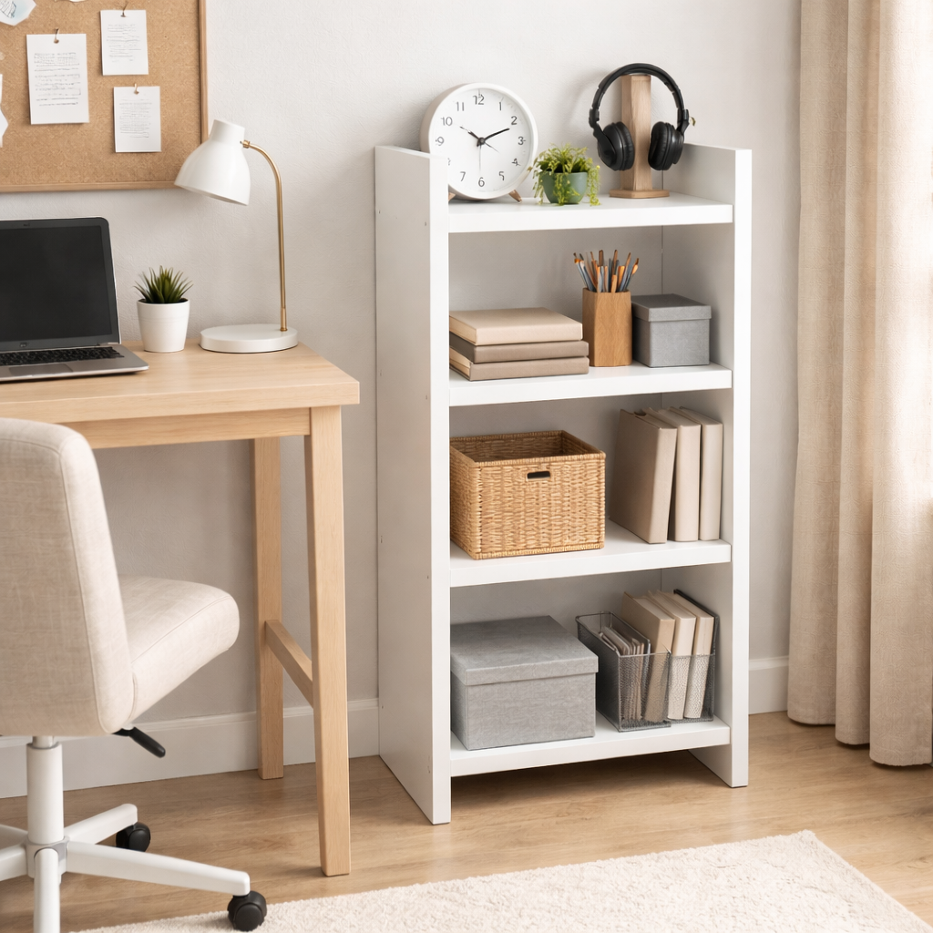 Book Rack · 3-tier — White finish