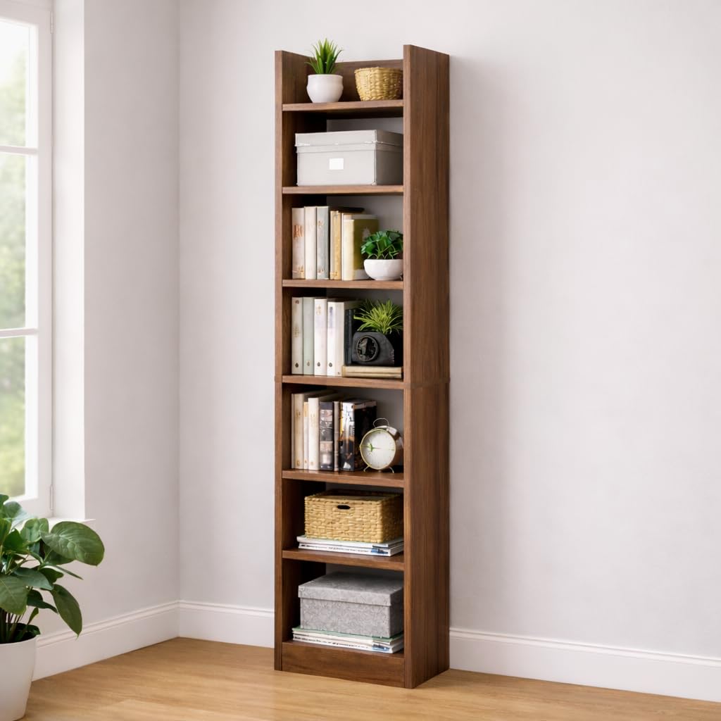 Home Library Bookshelf · 6-tier — Walnut finish