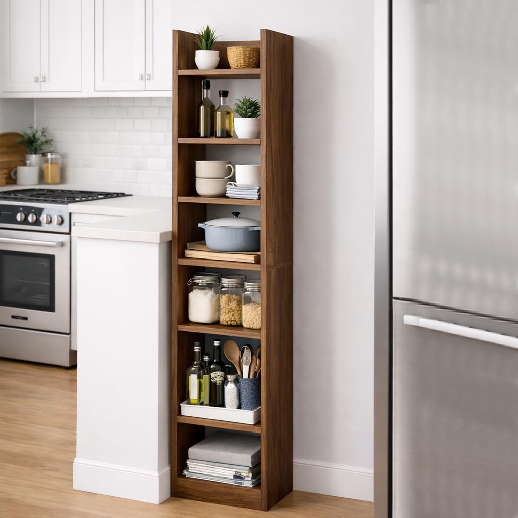 Home Library Bookshelf · 6-tier — Walnut finish