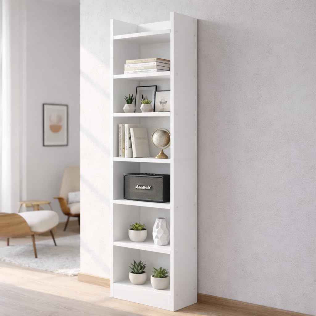 Home Library Bookshelf · 6-tier — White finish