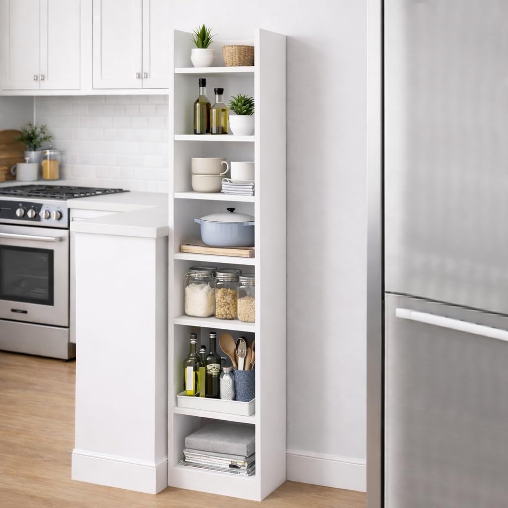 Home Library Bookshelf · 6-tier — White finish