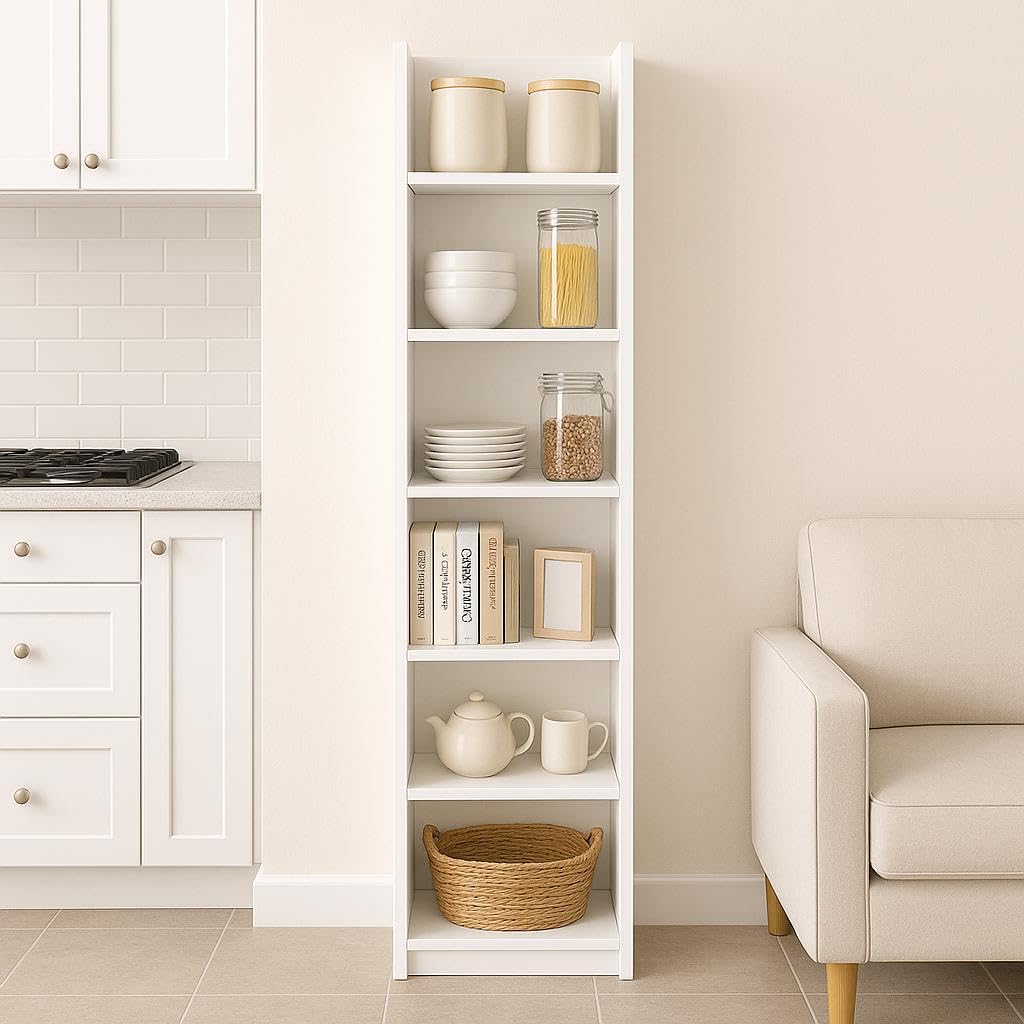 Home Library Bookshelf · 6-tier — White finish