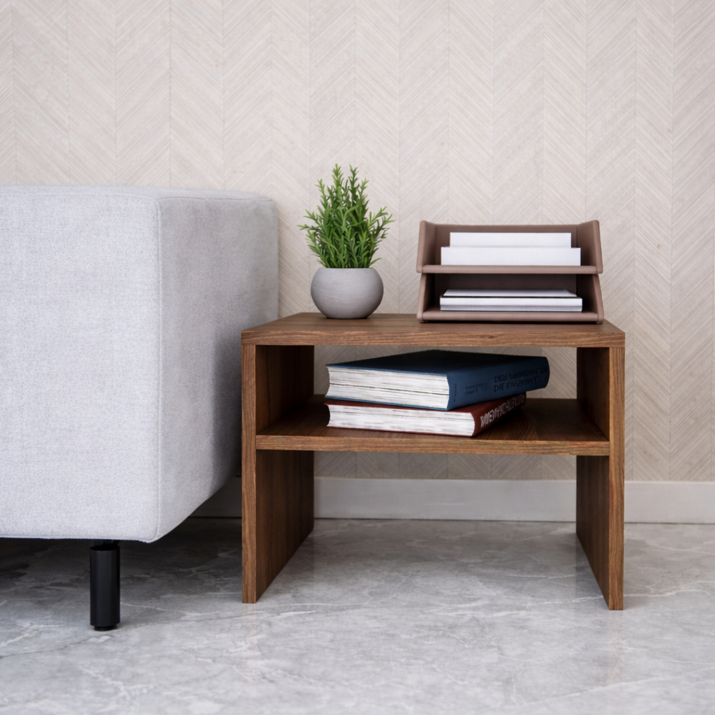 End Table · Nightstand — Walnut finish