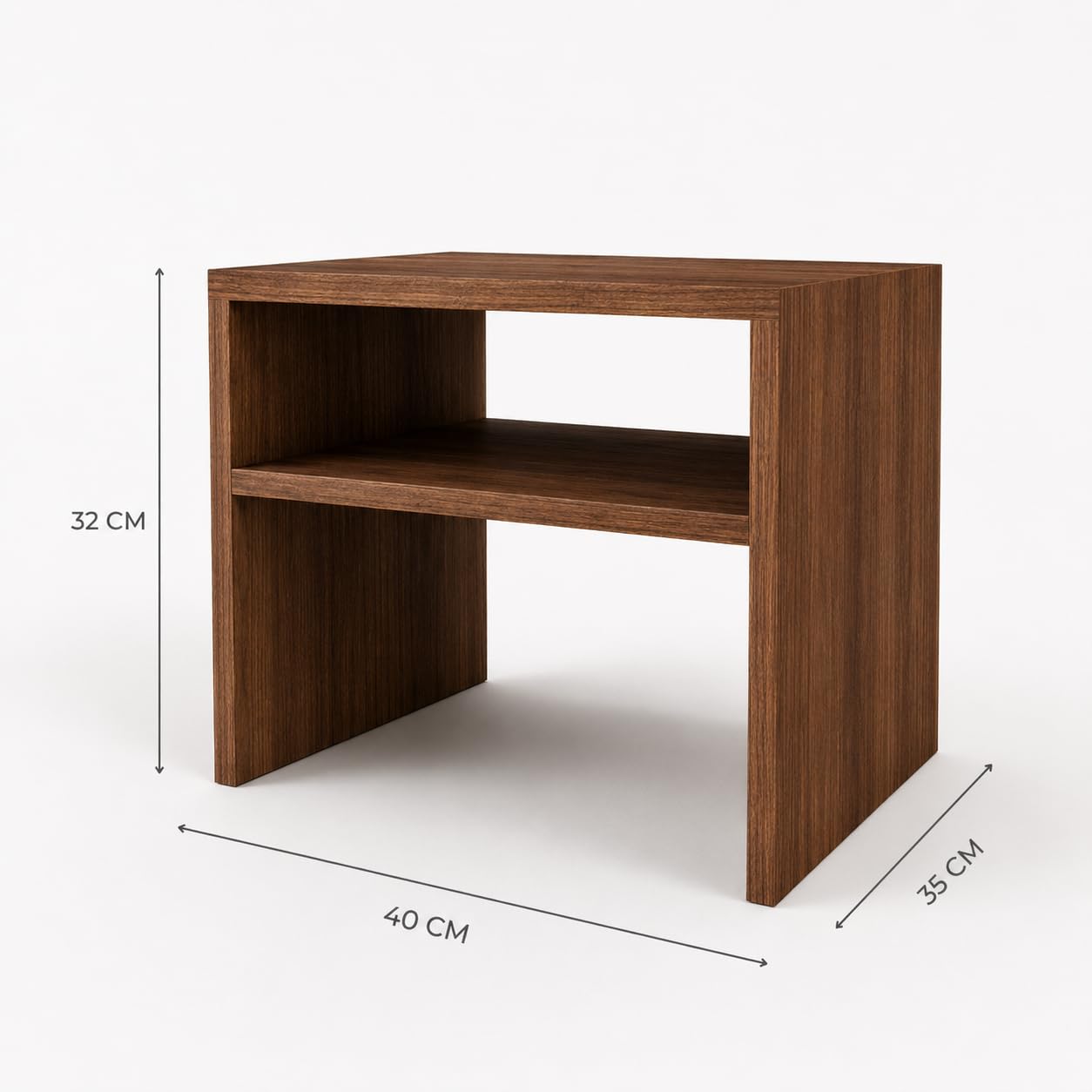 End Table · Nightstand — Walnut finish