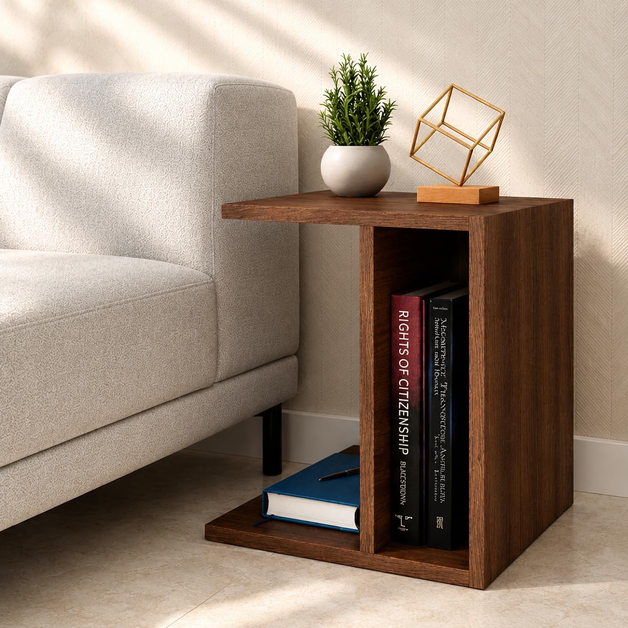 End Table · Nightstand — Walnut finish