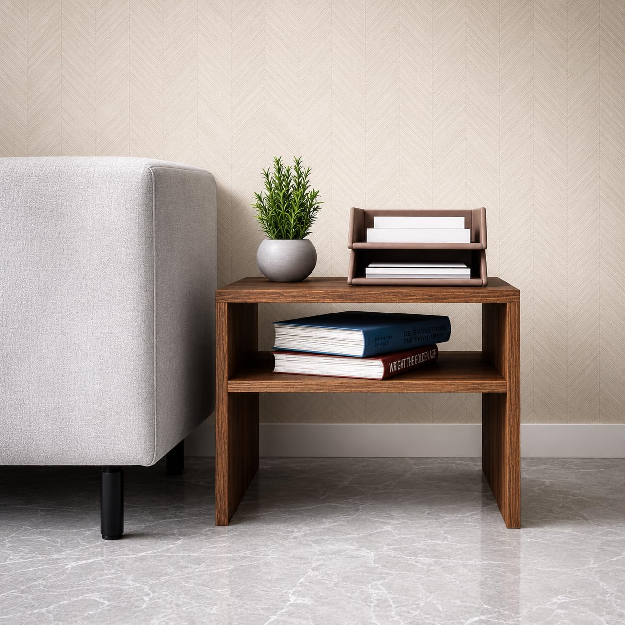 End Table · Nightstand — Walnut finish