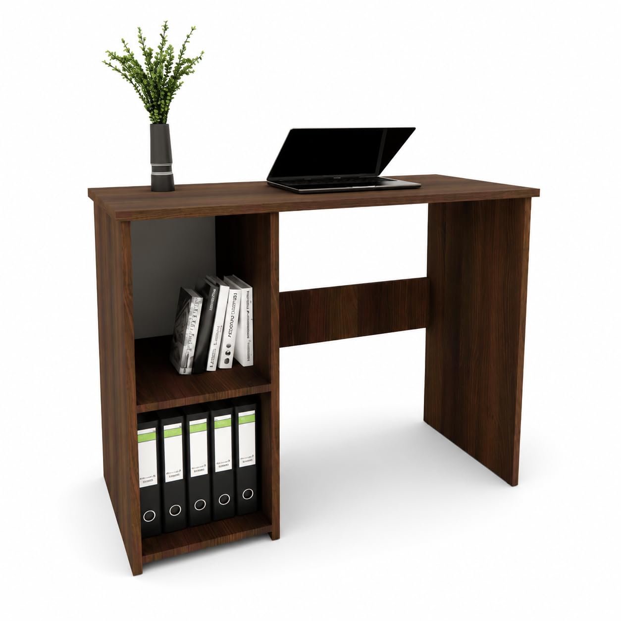 Study Desk · with storage — Walnut finish