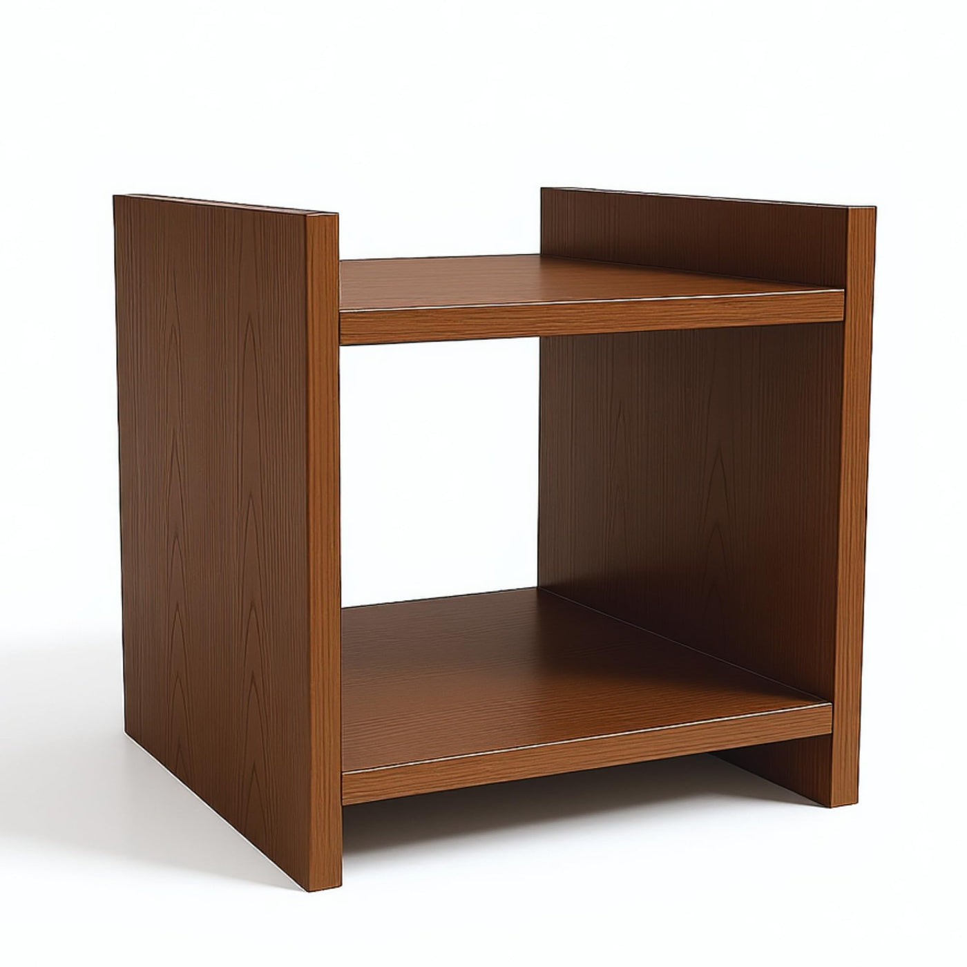 Side Table · two-shelf — Walnut finish